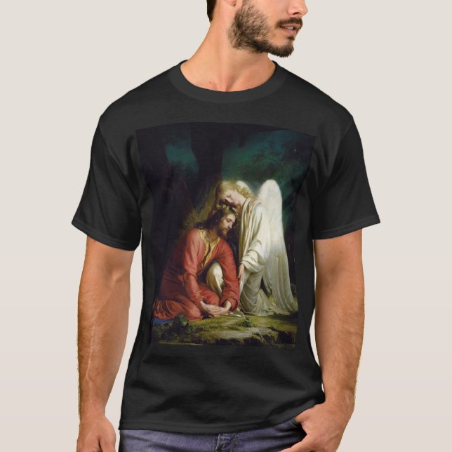 Camiseta Cristo en Gethsemane por Carl Bloch (Anverso)