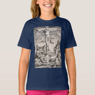 Camiseta Cristo en la cruz por Agostino Carracci