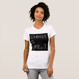 Camiseta Cristo es la línea del latido vital y la línea de 