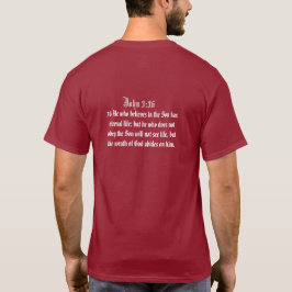 Camiseta Cristo es mi rey - 3:36 de Juan - lo modifica para