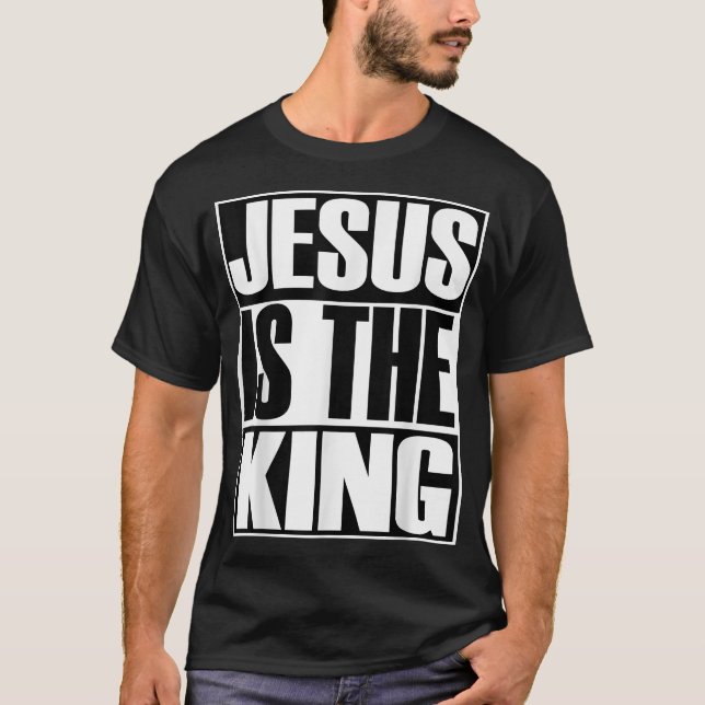Camiseta Cristo Jesús es el Rey Evangelismo Cristiano (Anverso)