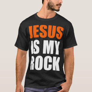 Camiseta Cristo Jesús es mi Rock Christian Faith Salva