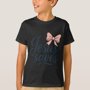 Camiseta Cristo Jesús salva lazo niña cristiana bebé Dios 