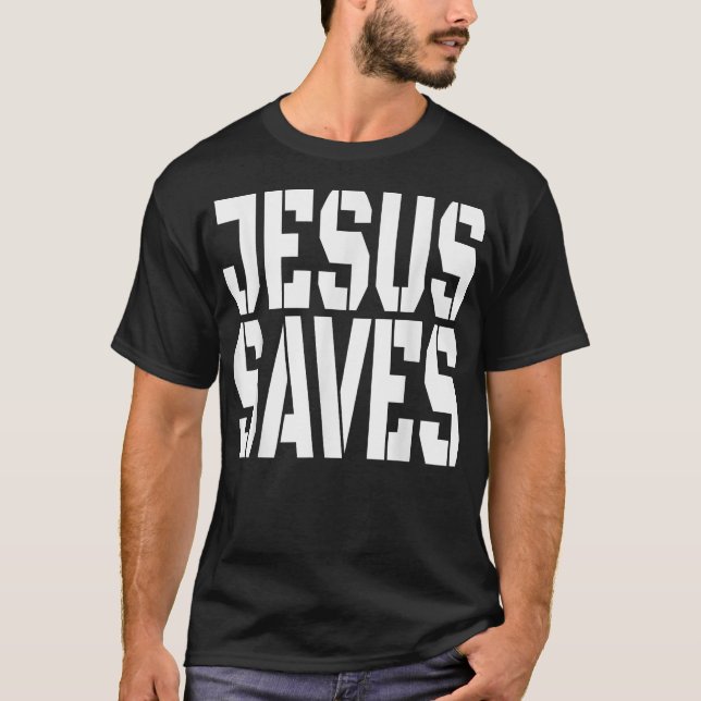 Camiseta Cristo Jesús salva regalo de evangelismo cristiano (Anverso)