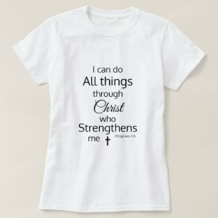 Camiseta Cristo me fortalece el verso de la Biblia