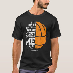 Camiseta Cristo me fortalece el voleibol religioso cristian