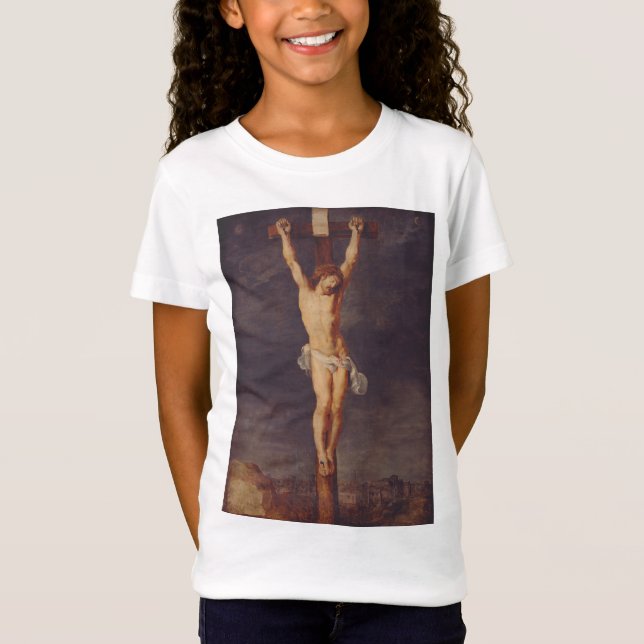 Camiseta Cristo muerto en la cruz por Peter Paul Rubens (Anverso)