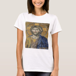 Camiseta Cristo Pantocrador Mosiac Icónico Religioso Romano