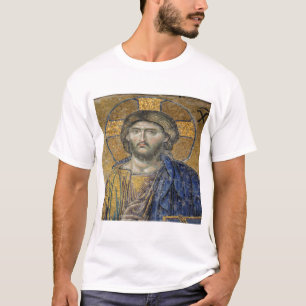 Camiseta Cristo Pantocrador Mosiac Icónico Religioso Romano