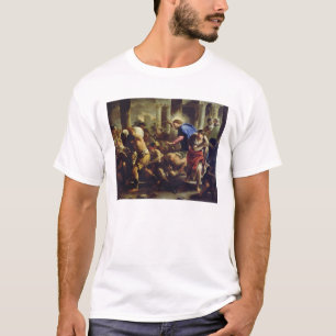 Camiseta Cristo que conduce a los comerciantes del templo