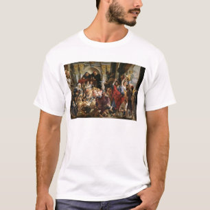 Camiseta Cristo que conduce a los comerciantes del templo