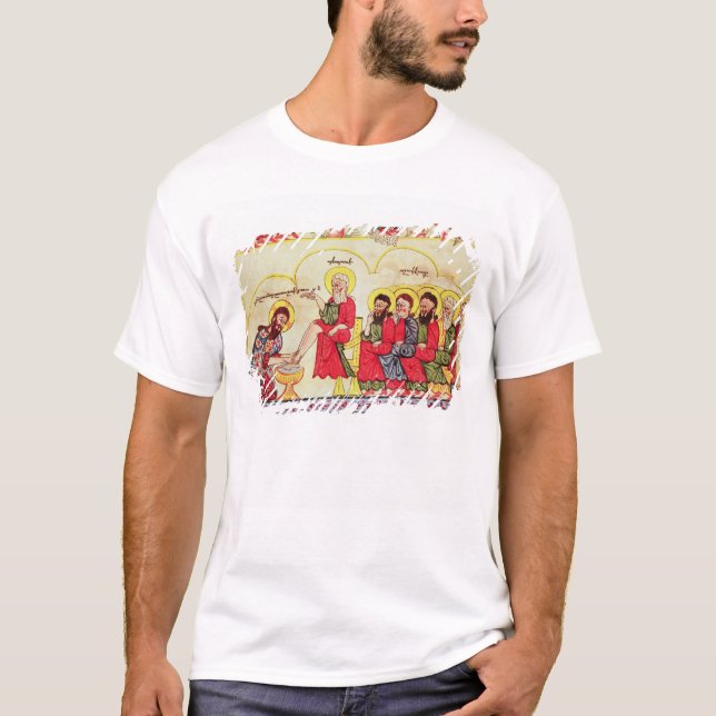 Camiseta Cristo que lava los pies de los discípulos (Anverso)