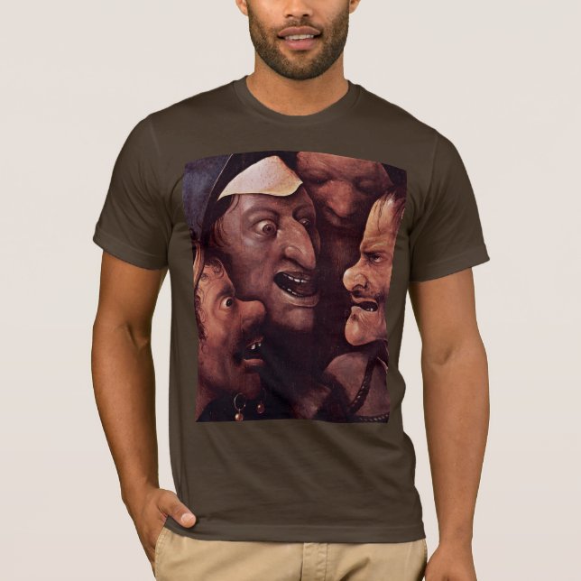 Camiseta Cristo que lleva la cruz.  Por Hieronymu Bosch (Anverso)