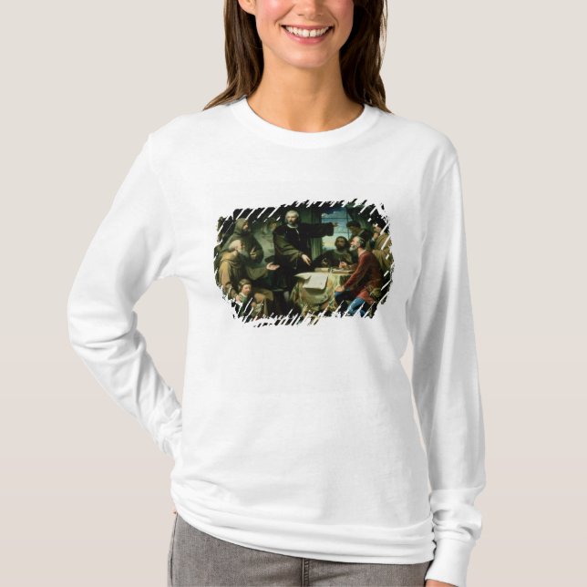 Camiseta Cristóbal Colón en el monasterio del la (Anverso)
