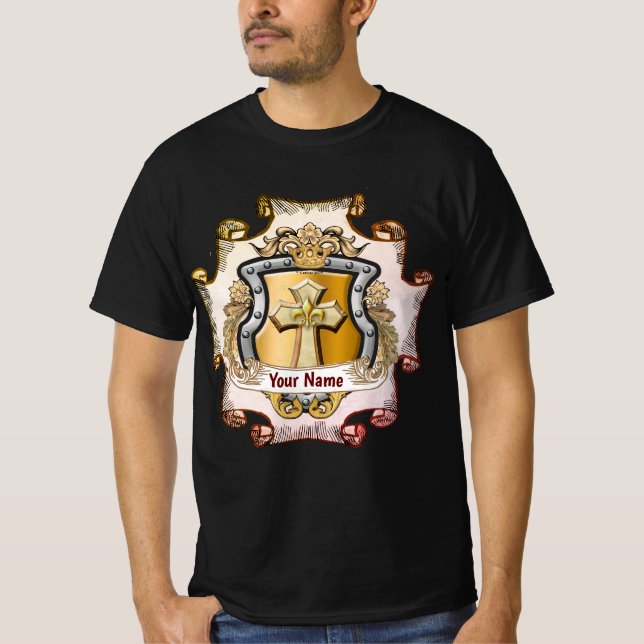Camiseta Cristos Cross Shield Surname (Anverso)