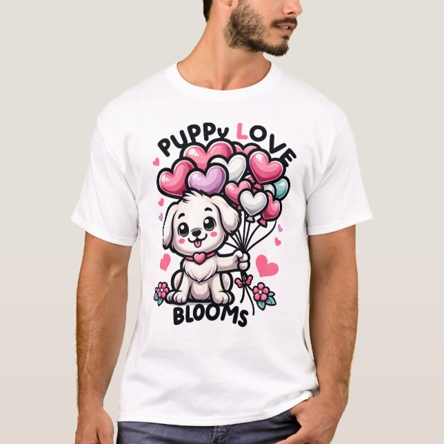 Camiseta Crítica de globos de corazón - Tee de celebración  (Anverso)
