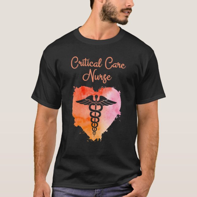 Camiseta Critical Care Nurse  Nurses Graduation Caduceus (Anverso)