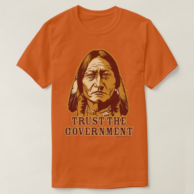 Camiseta Crítico Bull De Sitting Del Gobierno (Diseño del anverso)
