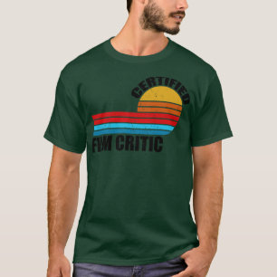 Camiseta crítico certificado título de trabajo retro vintag