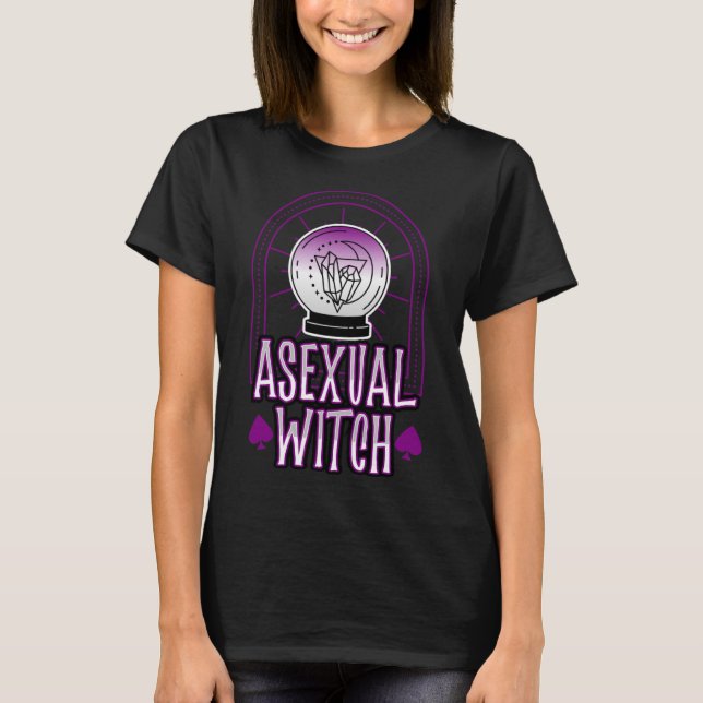Camiseta Críticos de bruja asexual Wicca Witchcraft Satanic (Anverso)