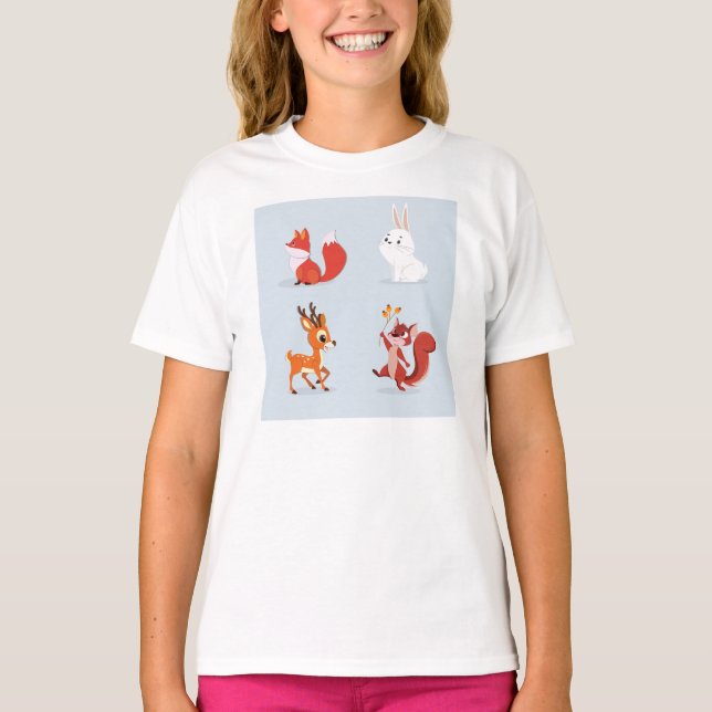 Camiseta "Critters de otoño" - Animales de otoño acogedores (Anverso)