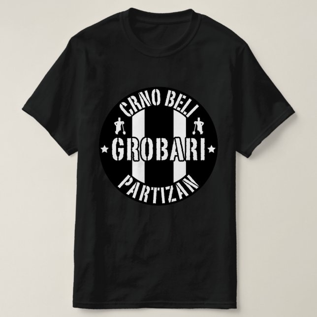 Camiseta Crno Beli Grobari Partizan (Diseño del anverso)