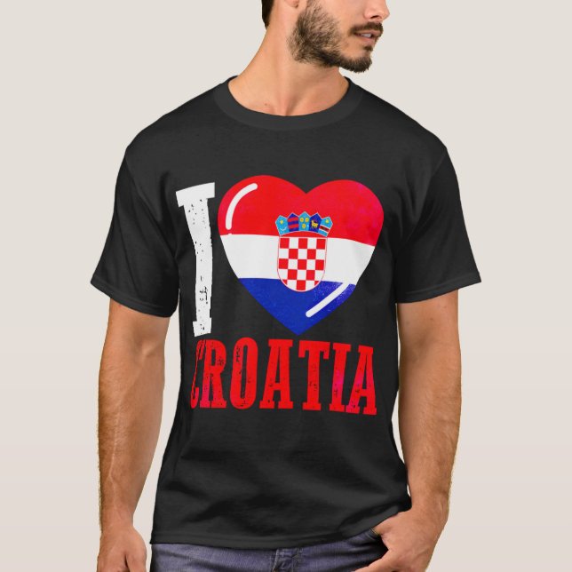 Camiseta Croacia amo Croacia (Anverso)
