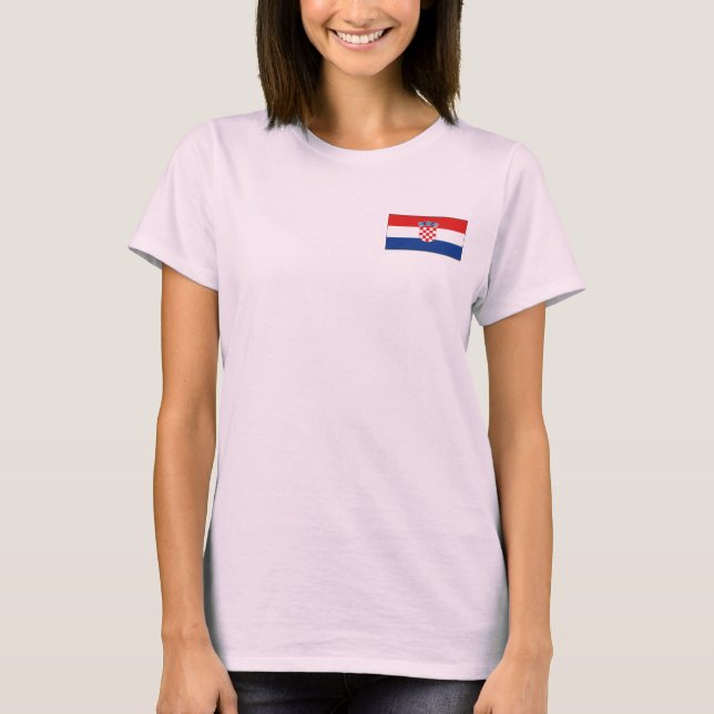 Camiseta Croacia Bandera + Mapa (Anverso)