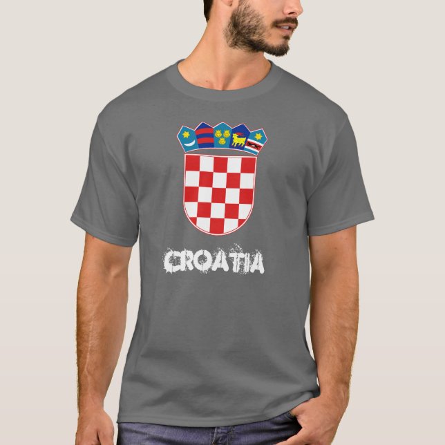 Camiseta Croacia con escudo de armas (Anverso)