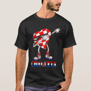 Camiseta Croacia Dabbing Corazón Orgullo Croata Hrvatska Cr