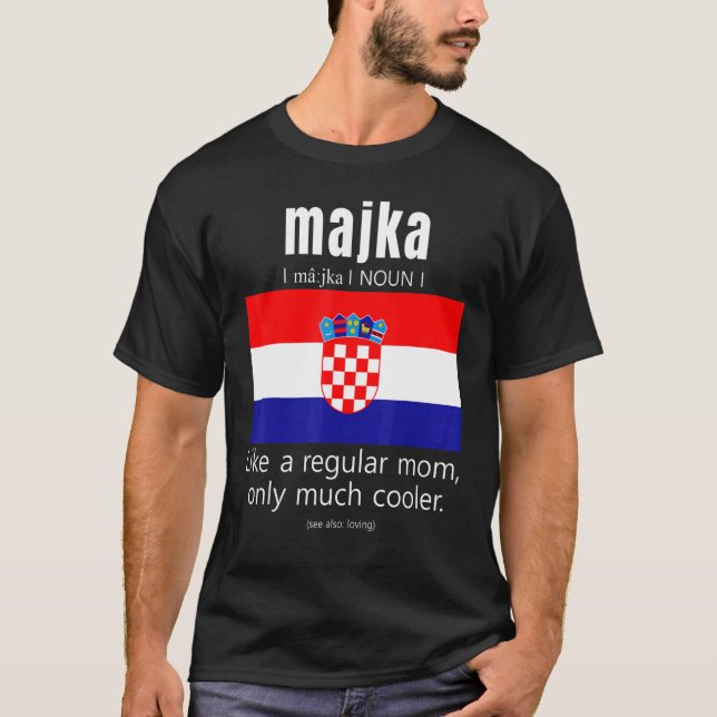 Camiseta Croacia: Día de la Madre de bandera patriota croat (Anverso)