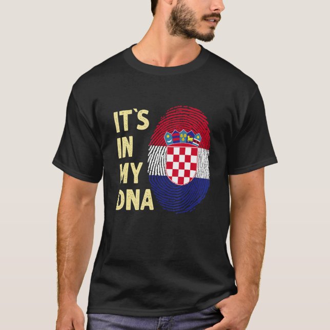 Camiseta Croacia En Mi Adn Equipo De Bandera Croata Croacia (Anverso)