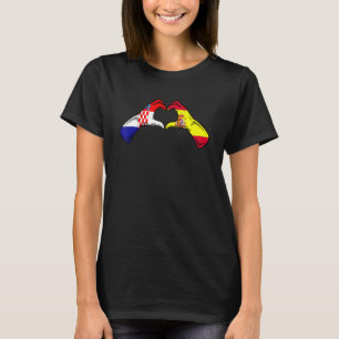 Camiseta Croacia España Bandera Corazón Croata Español