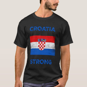Camiseta Croacia fuerte, bandera de Croacia, país de Croati