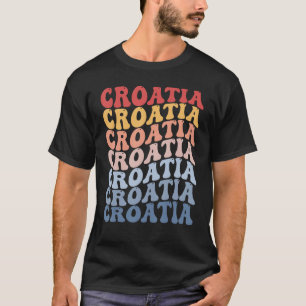 Camiseta Croacia Groovy Retro Croat