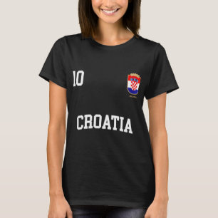 Camiseta Croacia Hoodie 10 equipo de fútbol de bandera croa