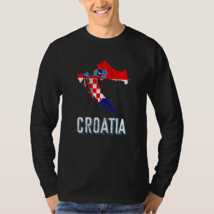 Camiseta Croacia Mapa de la bandera croata croata de Croaci