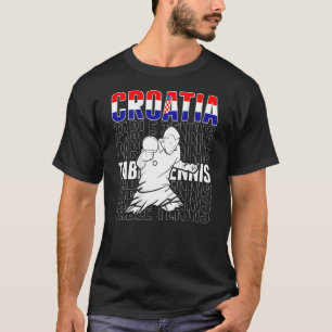 Camiseta Croacia Mesa de Tenis Apoyo Ping Pong T croata