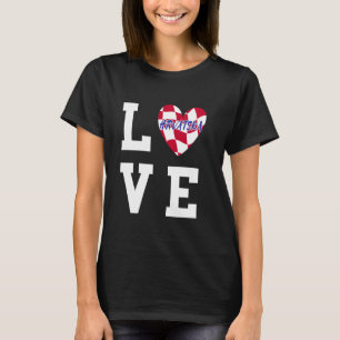 Camiseta Croacia Orgullo del Corazón de Amor Raíces croatas