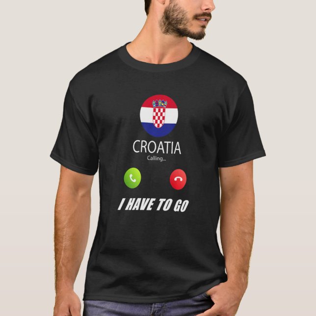 Camiseta Croacia: Recuerdos de bandera están llamando (Anverso)