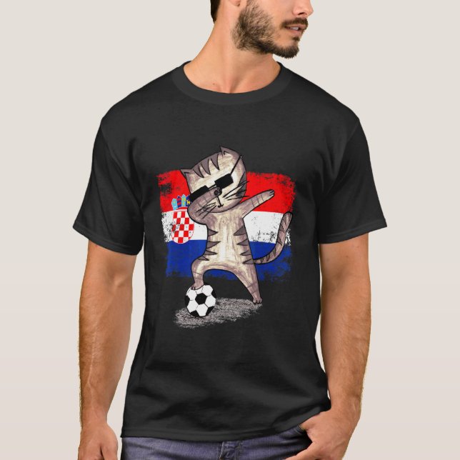 Camiseta Croacia: Selección de fútbol se burla de gato croa (Anverso)