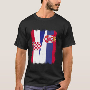 Camiseta Croacia Serbia Media Bandera Srbija Croata Serbio