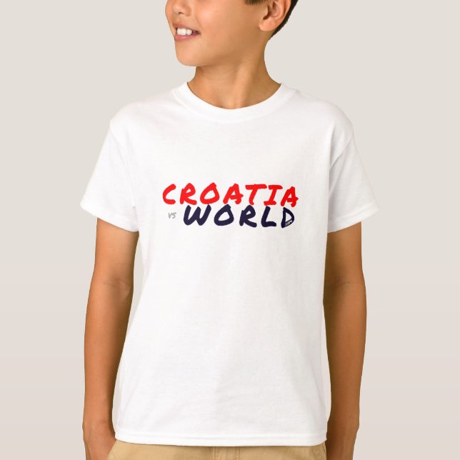 Camiseta CROACIAvsWORLD Blanco básico (Anverso)