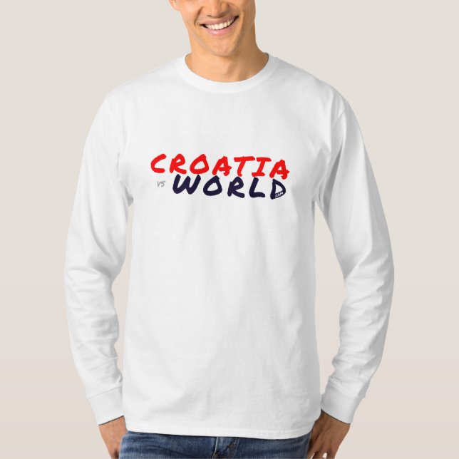 Camiseta CROACIAvsWORLD Blanco básico (Anverso)