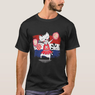 Camiseta Croata animador del equipo de Croacia
