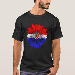 Camiseta Croata de girasol de la bandera de Croacia causa o
