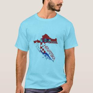 Camiseta Croatia flag & map