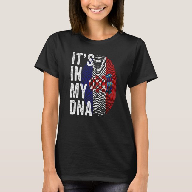Camiseta Croatia Pride It's In My DNA Cute Croatian Fingerp (Anverso)