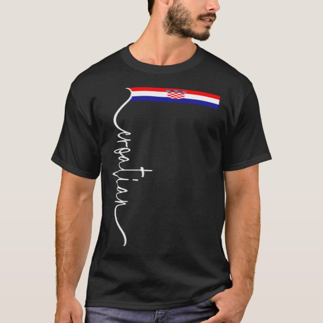 Camiseta Croatia Signature Croatian Flag (Anverso)