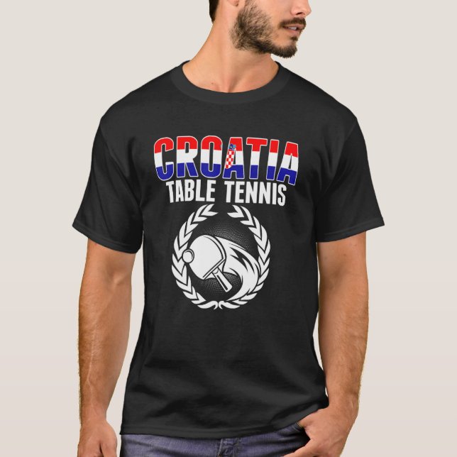 Camiseta Croatia Table Tennis     Croatian Ping Pong Suppor (Anverso)